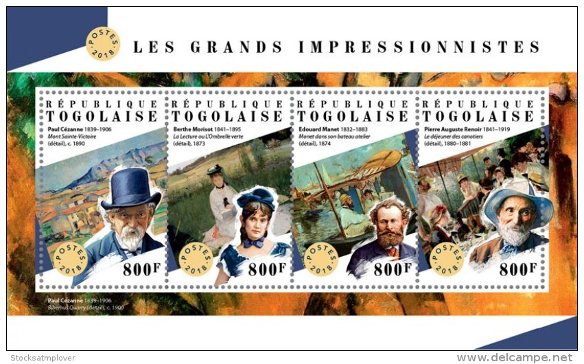 Togo 2018 Great Impressionists S201807 - Togo (1960-...)