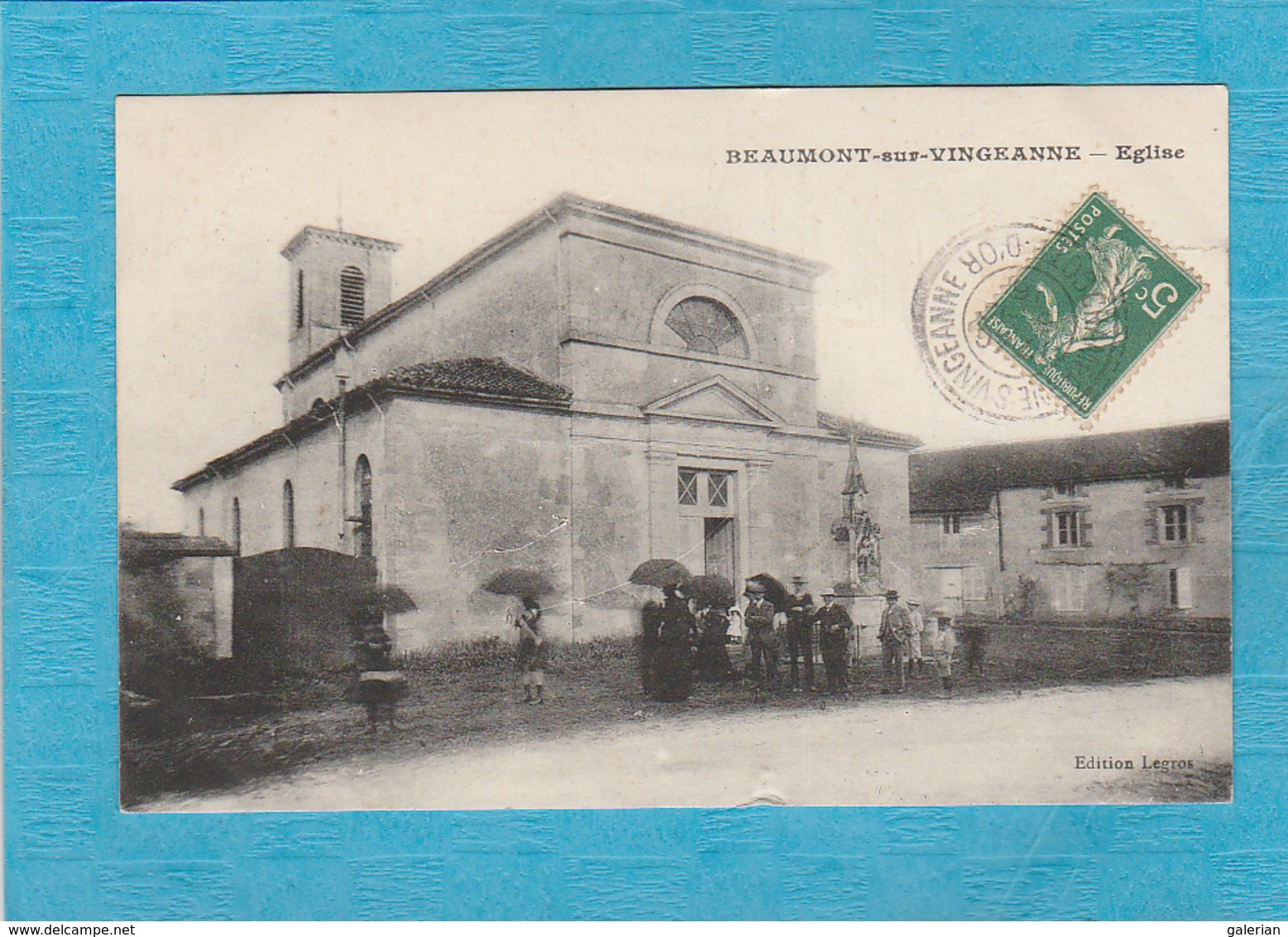 Beaumont-sur-Vingeanne, 1916. - L'Église, Un Jour De Messe. - Autres & Non Classés