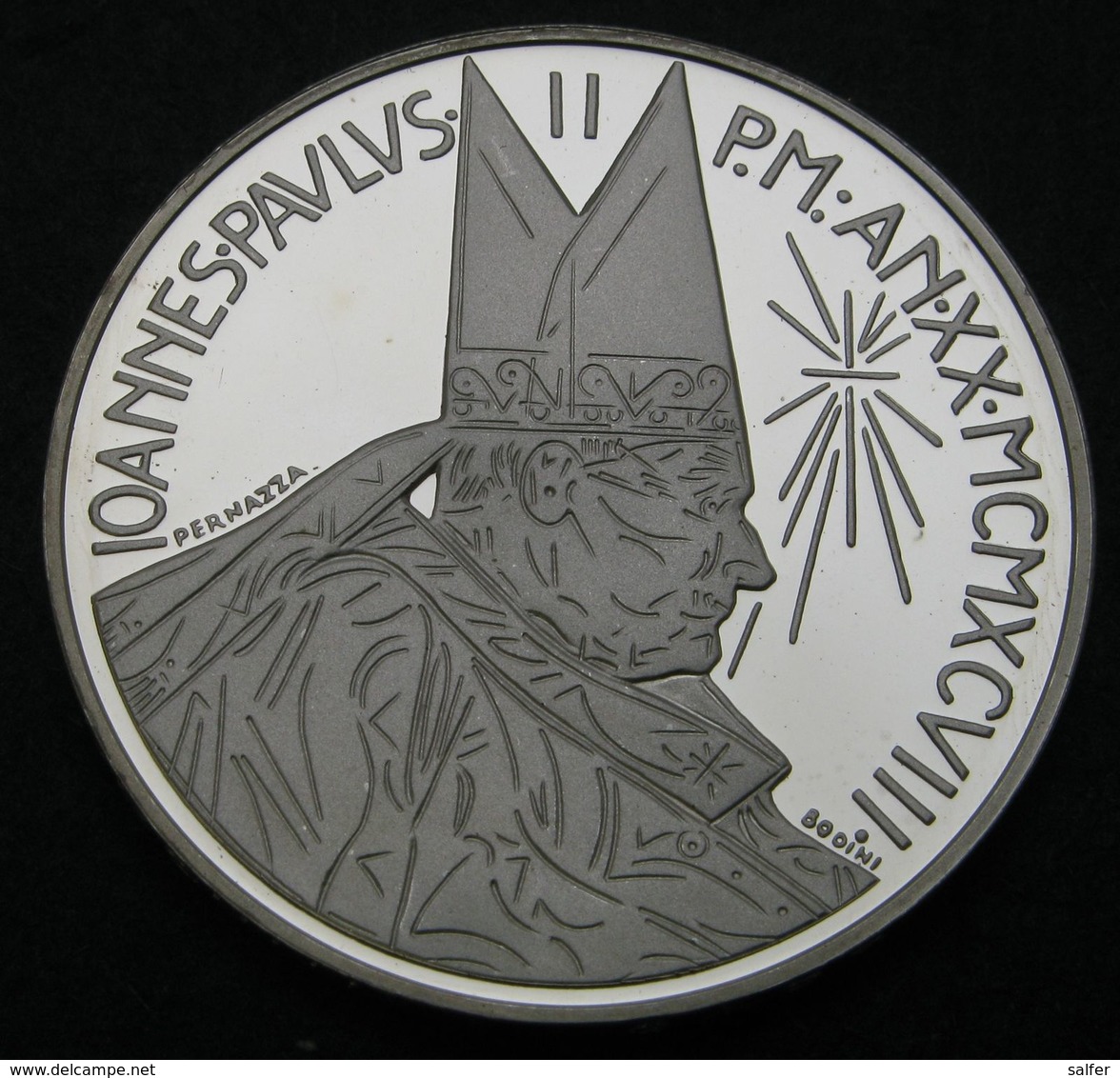 VATICANO 1998  OSTENSIONE DELLA SACRA SINDONE L. 500 ARGENTO PROOF - Vatican