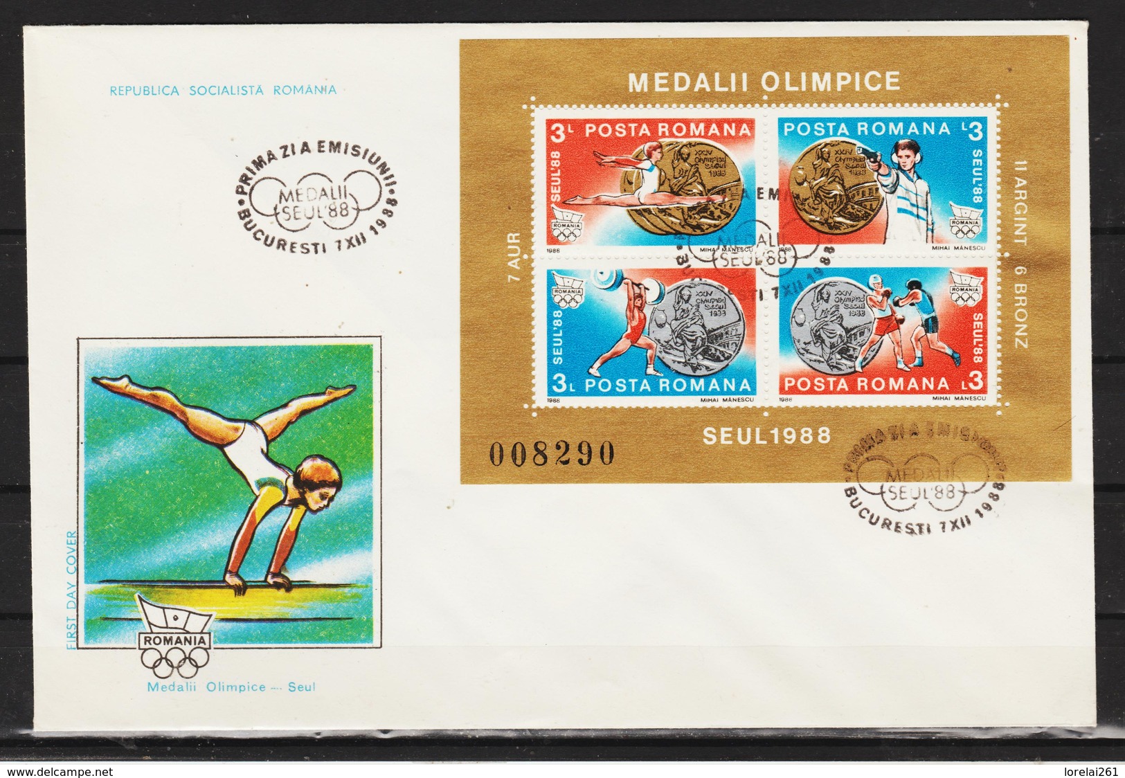 1988 - J.O.SEUL  Mi No Block 250/251 - FDC