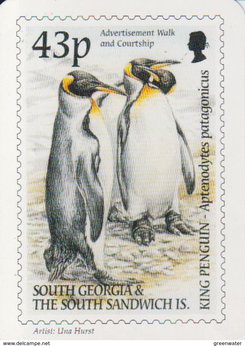 South Georgia 2001 Calender Card / King Penguin (40247) - Zuid-Georgia