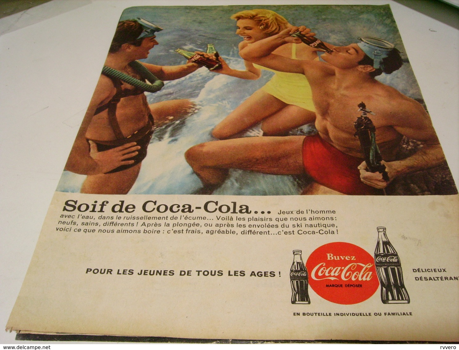 ANCIENNE PUBLICITE SOIF DE COCA COLA 1959 - Affiches