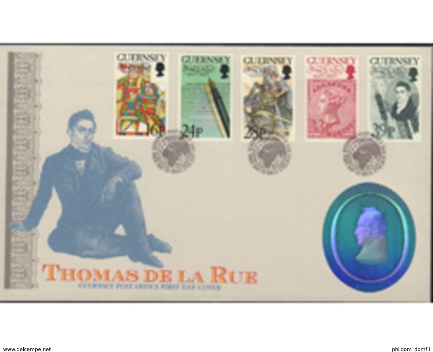 Ref. 385018 * MNH * - GUERNSEY. 1993. 200th BIRTH ANNIVERSARY OF THE PRINTER THOMAS DE LA RUE . 200 ANIVERSARIO DEL NACI - Guernsey