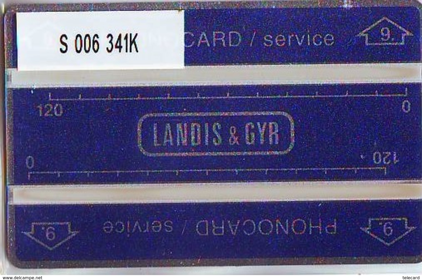 NEDERLAND LANDIS&GYR * SODECO * SERVICE CARD NR S006 341K  "9" ONGEBRUIKT *  MINT - Test & Service