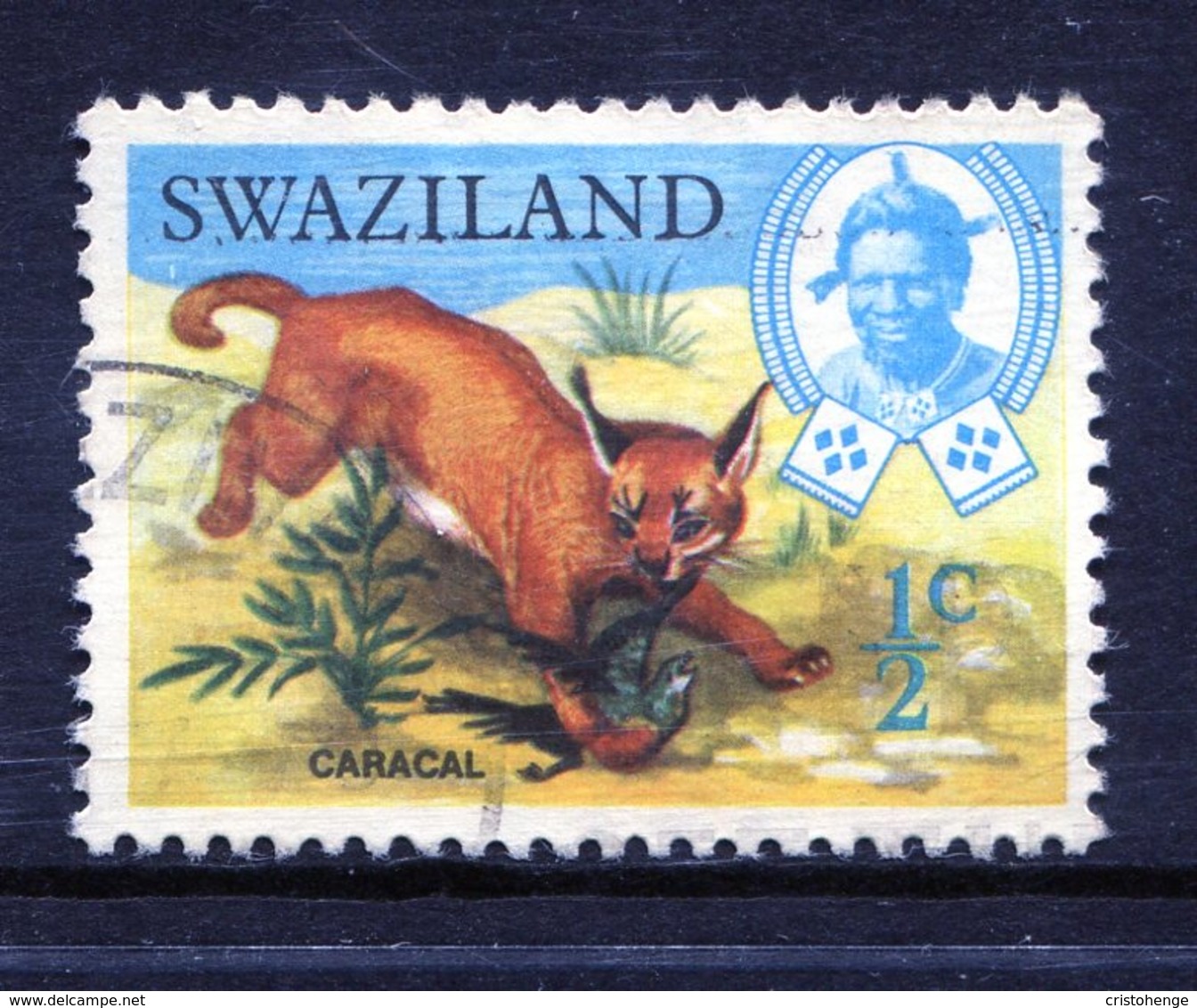 Swaziland 1969 Wildlife - ½c Caracal Used (SG 161) - Swaziland (1968-...)