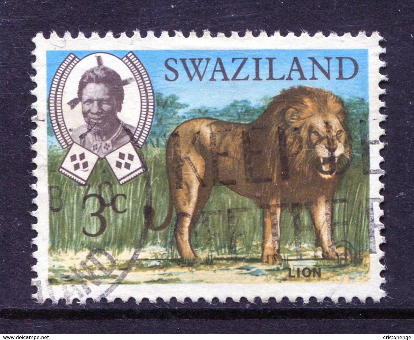 Swaziland 1969 Wildlife - 3c Lion Used (SG 164) - Swaziland (1968-...)