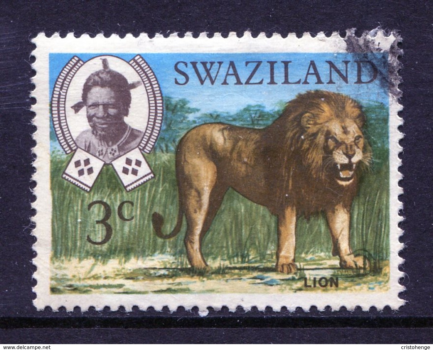 Swaziland 1969 Wildlife - 3c Lion Used (SG 164) - Swaziland (1968-...)