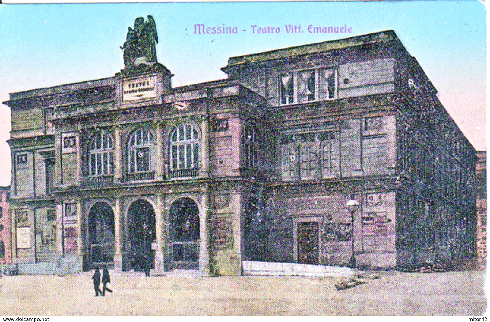 205-Sicilia-Messina-1920-Teatro V.E.-bollo Porta Lettere N°155 Quartiere Postale Di Roma-Storia Postale. - Storia Postale