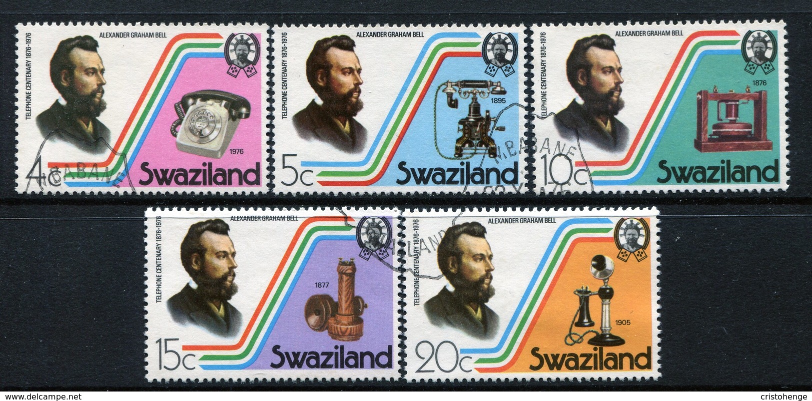 Swaziland 1976 Telephone Centenary Set Used (SG 263-267) - Swaziland (1968-...)