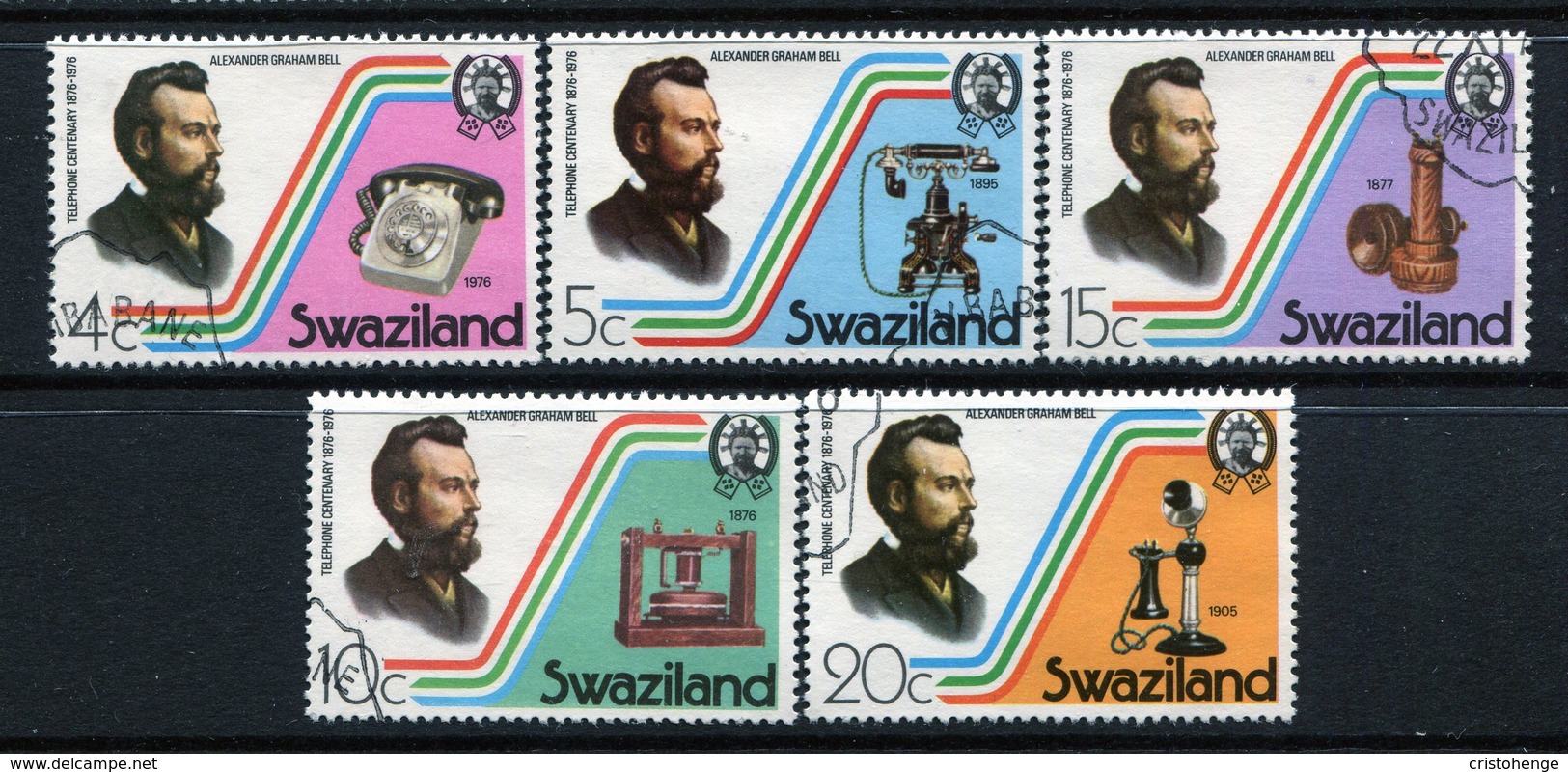 Swaziland 1976 Telephone Centenary Set Used (SG 263-267) - Swaziland (1968-...)