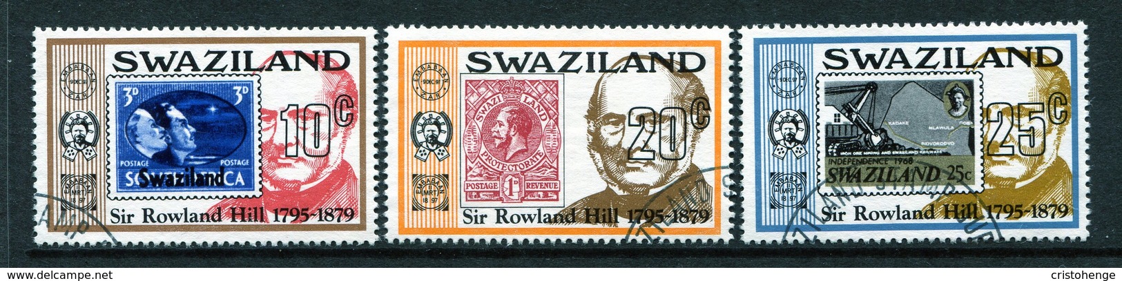 Swaziland 1979 Death Centenary Of Sir Rowland Hill Set Used (SG 323-325) - Swaziland (1968-...)