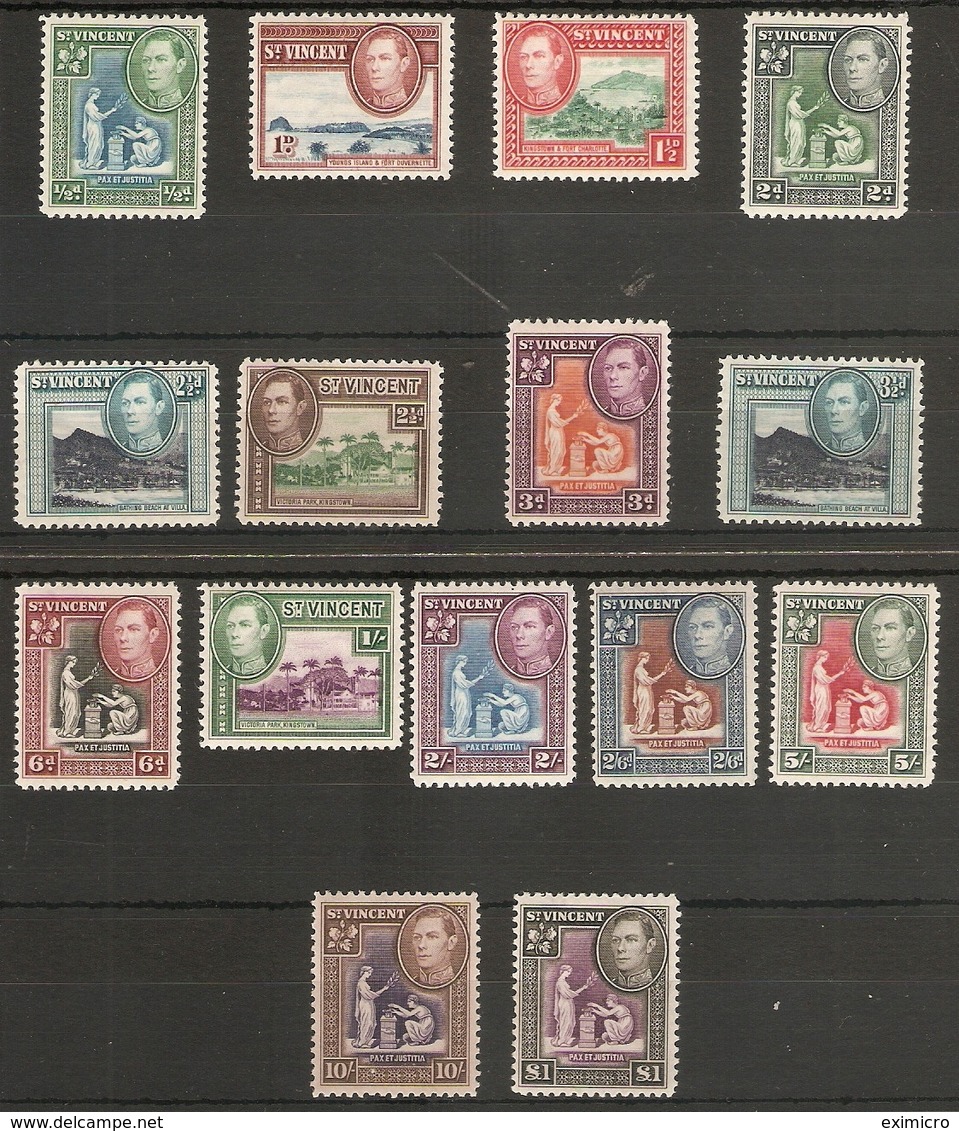 ST. VINCENT 1938 - 1947 SET SG 149/159 MOUNTED MINT Cat £60 - St.Vincent (...-1979)