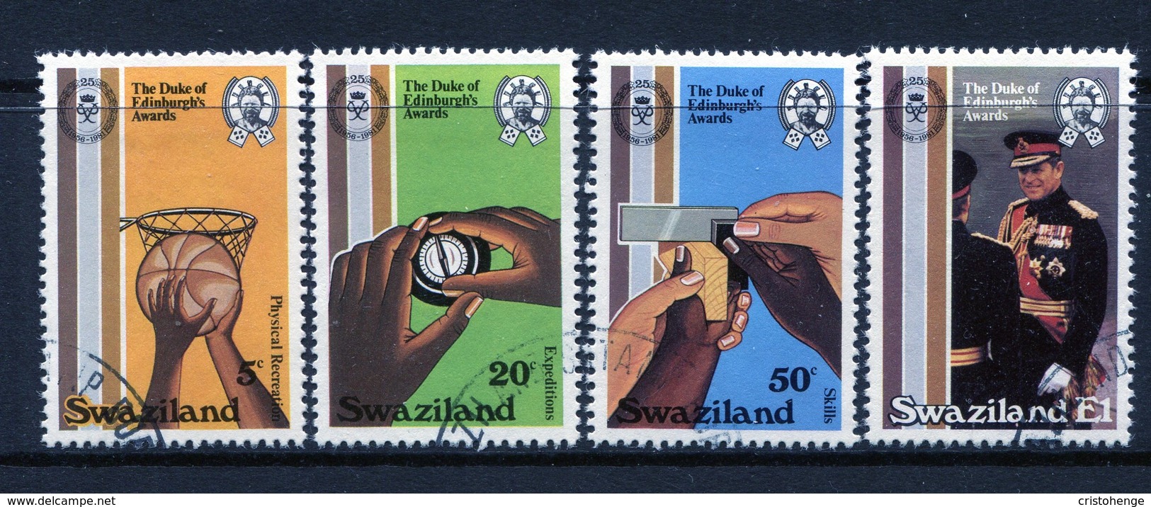 Swaziland 1981 25th Anniversary Of Duke Of Edinburgh Award Scheme Set Used (SG 385-388) - Swaziland (1968-...)