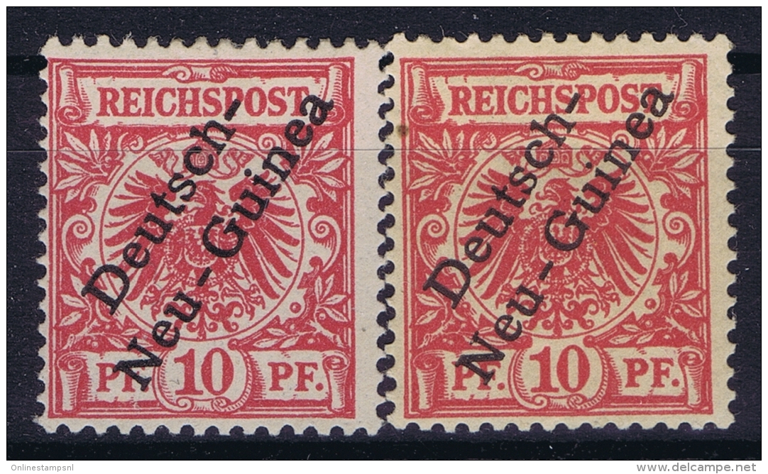 Deutsch Neu-Guinea: Mi 3 A + B MH/* Flz/ Charniere - German New Guinea