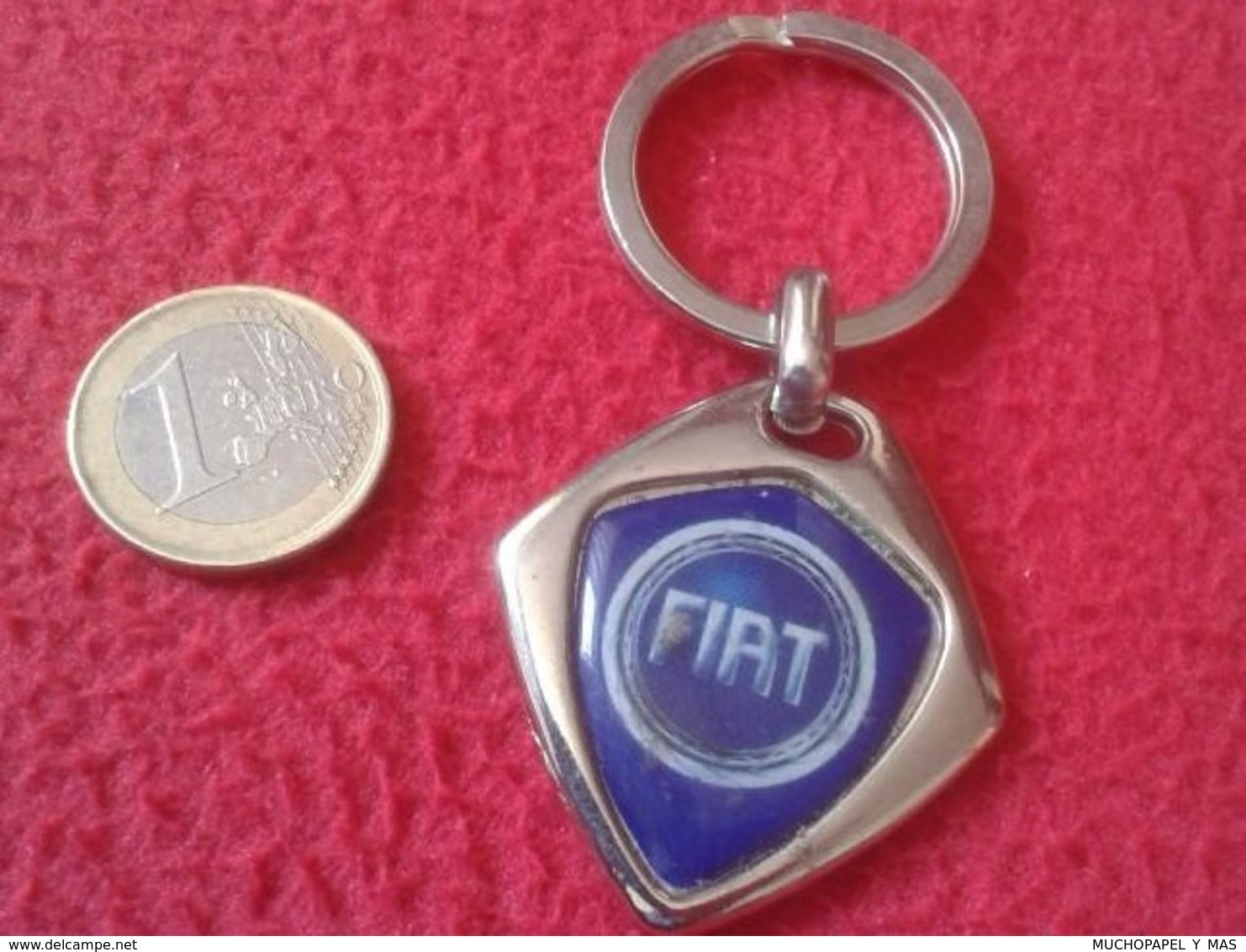 LLAVERO KEYRING PORTE-CLÉS KEYCHAIN FIAT COCHES ITALIA ITALY, PUBLICIDAD MARTÍNEZ POBLET TARRAGONA SPAIN ESPAGNE VER FOT - Otros & Sin Clasificación