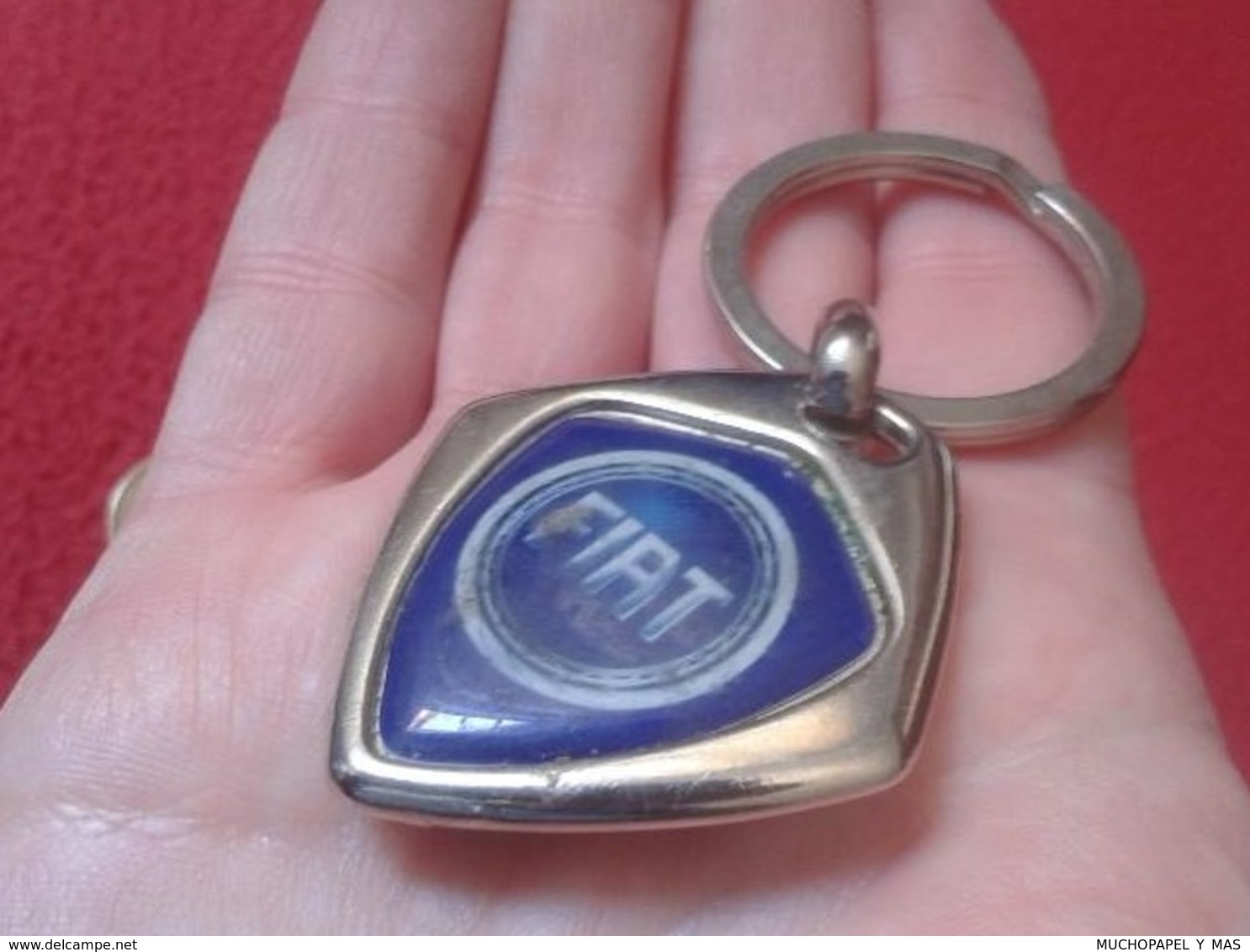 LLAVERO KEYRING PORTE-CLÉS KEYCHAIN FIAT COCHES ITALIA ITALY, PUBLICIDAD MARTÍNEZ POBLET TARRAGONA SPAIN ESPAGNE VER FOT - Otros & Sin Clasificación