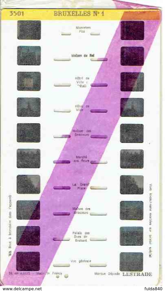 STEREOCARTE LESTRADE. 3501. 10 Vues Kodachrome - BRUXELLES 1 - Diapositives