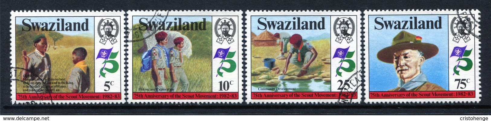 Swaziland 1982 75th Anniversary Of Boy Scout Movement Set Used (SG 416-419) - Swaziland (1968-...)