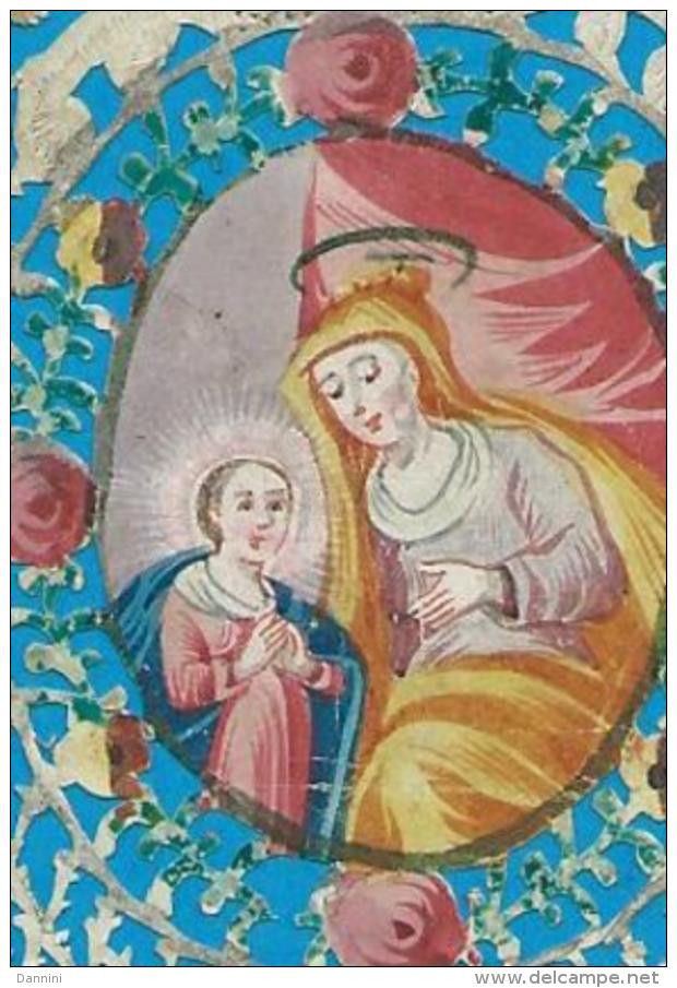 Holycard   Canivet    18. Century   Handpainted    St. Anna - Devotieprenten