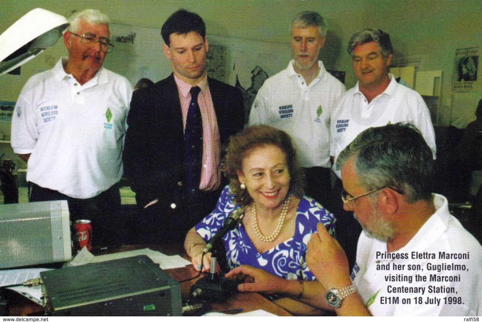 1 QSL Karte * Princess Elettra Marconi And Her Son, Guglielmo Vising The Marconi Centenary Station 1998 Siehe Scans * - Case Reali