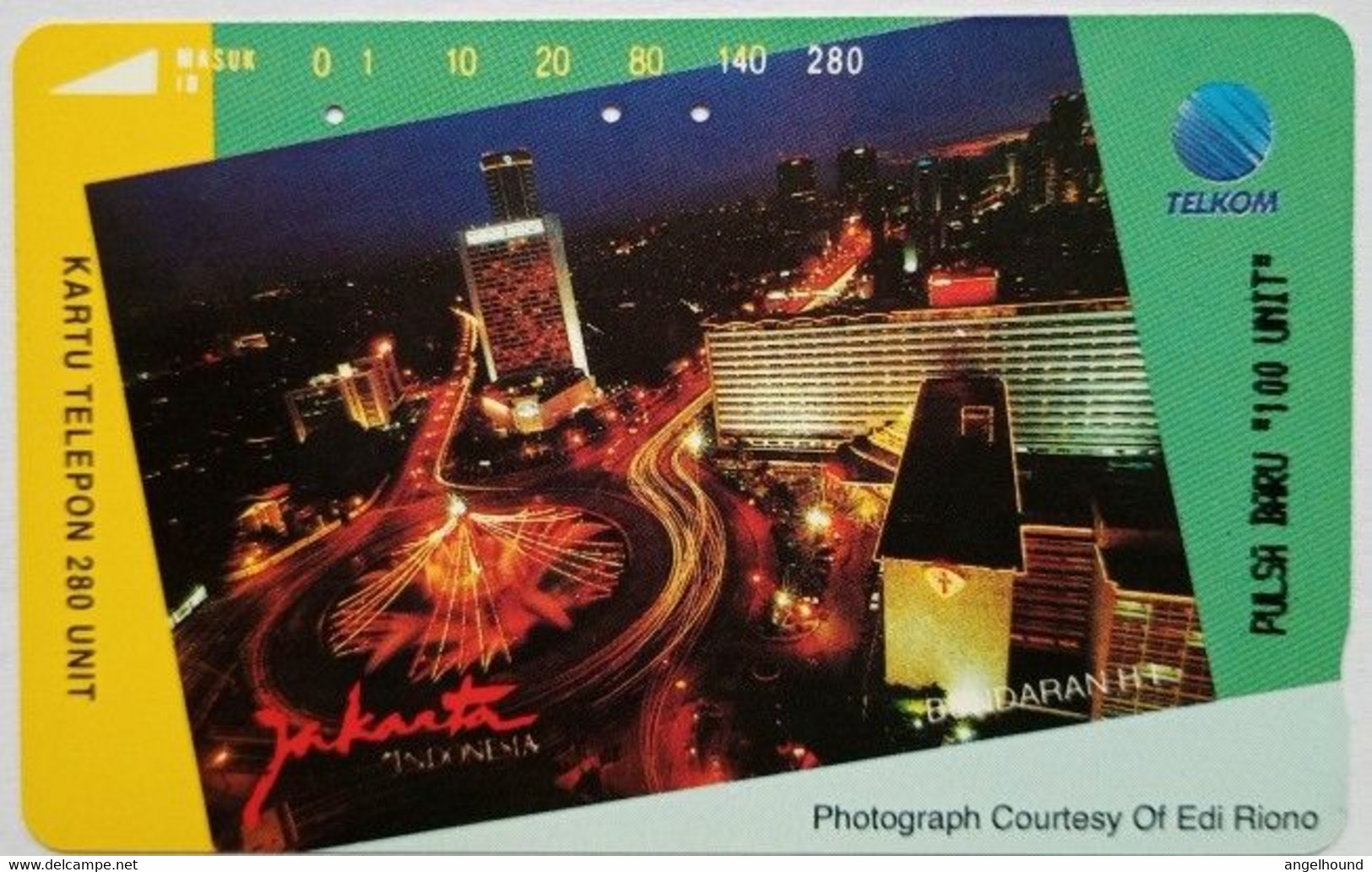 Indonesia 100 Unit Overprint On 280 Units "  Bundaran Hotel  " - Indonesia