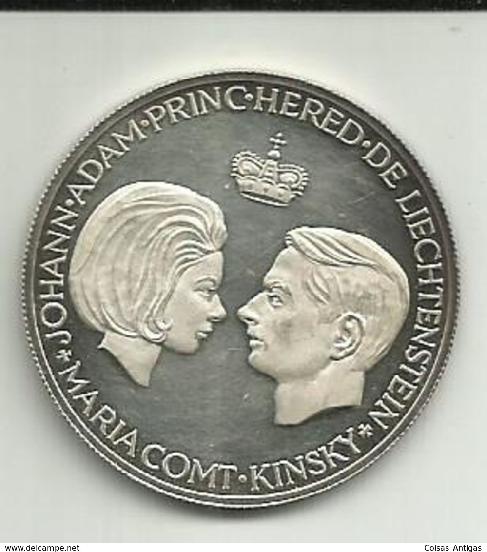 Liechtenstein 1967 Medalha Prata Proof 15g - Liechtenstein
