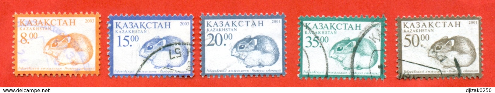 Kazakhstan 2001-03.Fauna. Mouse. Used Stamps. Complete Series. - Kazachstan