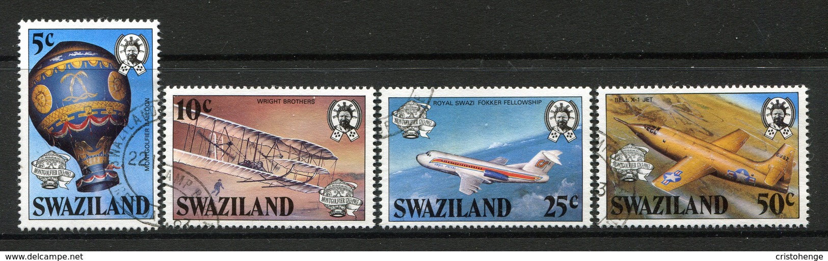 Swaziland 1983 Bicentenary Of Manned Flight Set Used (SG 431-434) - Swaziland (1968-...)