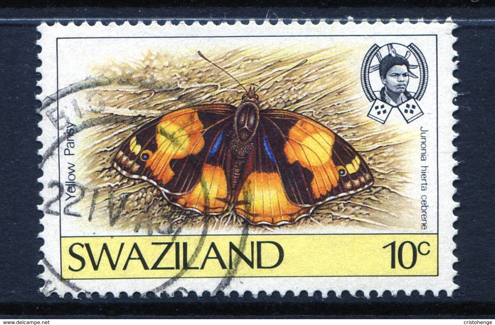 Swaziland 1987 Butterflies - 1st Issue - 10c Value Used (SG 516) - Swaziland (1968-...)