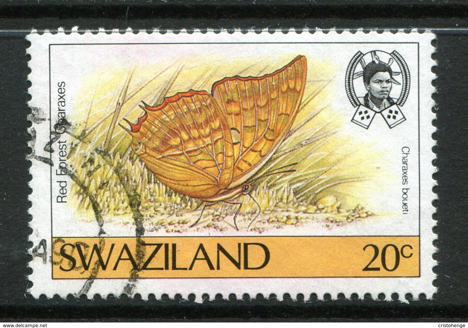 Swaziland 1987 Butterflies - 1st Issue - 20c Value Used (SG 518) - Swaziland (1968-...)