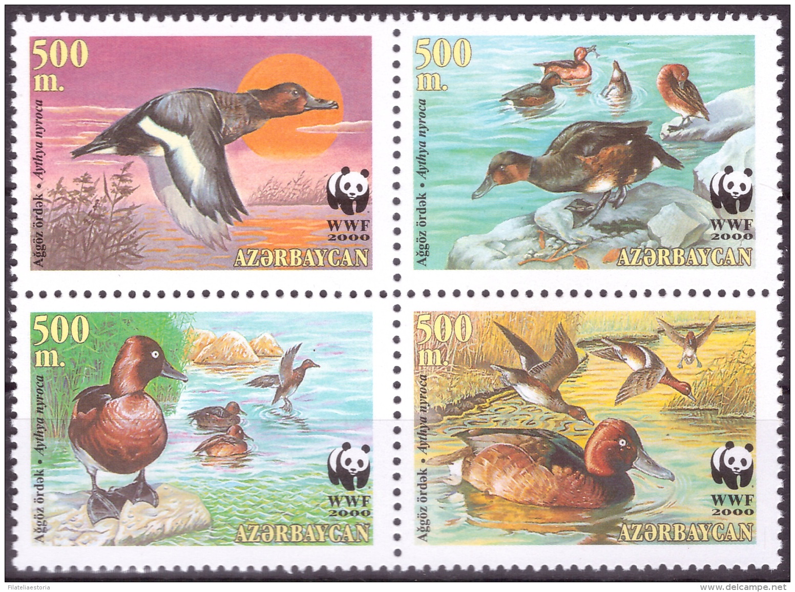 Azerbaïdjan 2000 - MNH ** - W.W.F. - Michel Nr. 474-477 Série Complète (wwf110) - Unused Stamps