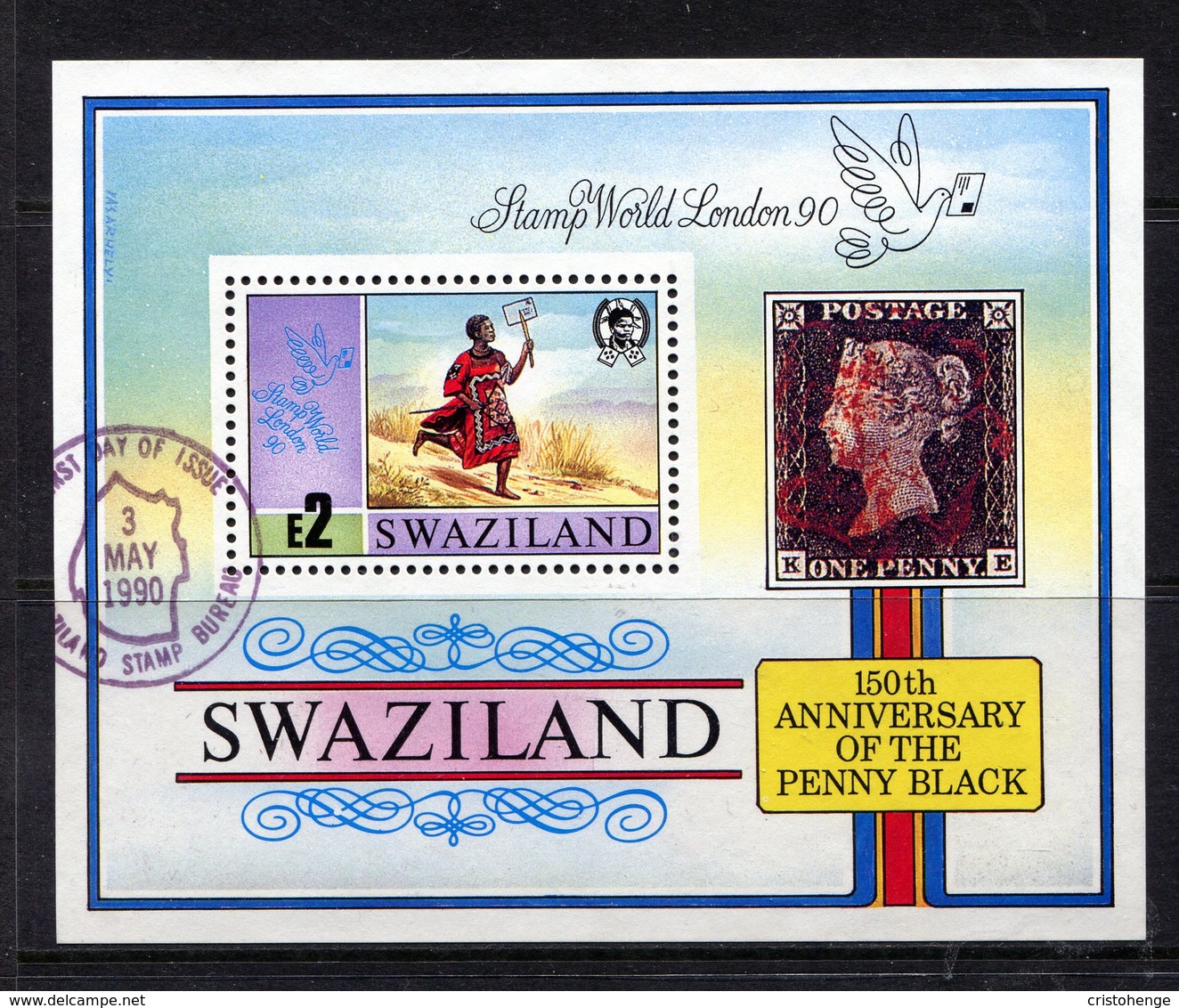 Swaziland 1990 Stamp World London '90 MS Used (SG MS569) - Swaziland (1968-...)