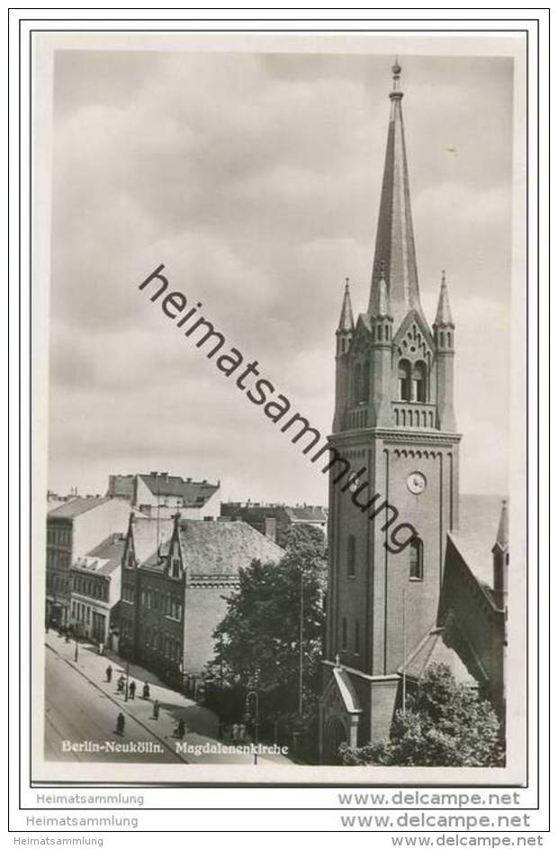 Berlin-Neukölln - Magdalenenkirche - Foto-AK Ca. 1935 - Neukölln