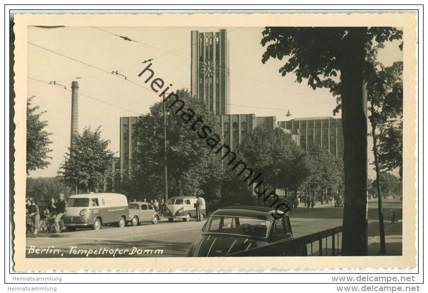 Berlin - Tempelhof - Tempelhofer Damm - VW-Bus - Foto-AK 50er Jahre - Tempelhof