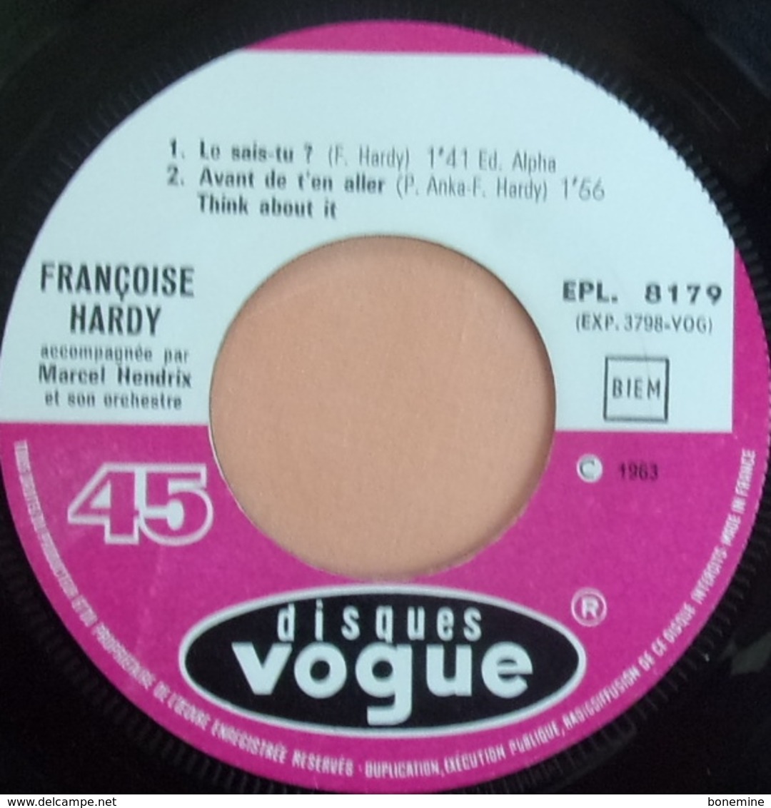 Françoise Hardy 45t. EP *le Sais-tu? - Autres - Musique Anglaise