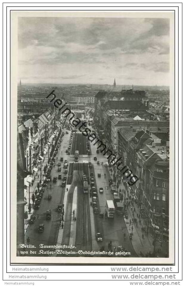 Berlin-Schöneberg - Tauentzienstrasse Von Der Kaiser-Wilhelm-Gedächtniskirche Gesehen - Foto-AK 30er Jahre - Schoeneberg