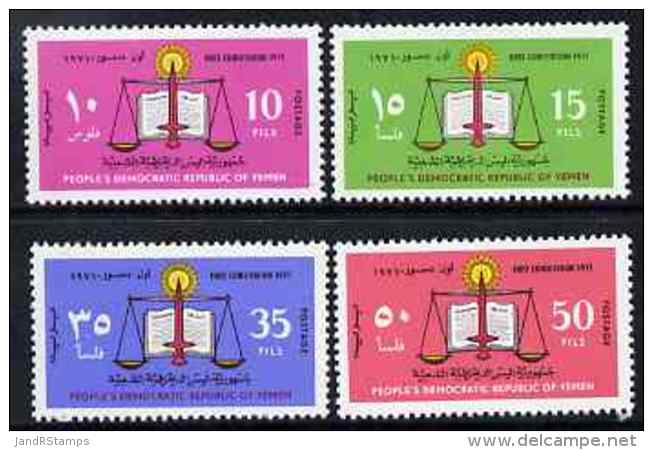 81527 Yemen - Republic 1971 New Constitution Perf Set Of 4 Unmounted Mint, SG 68-71 (constitutions) - Yemen