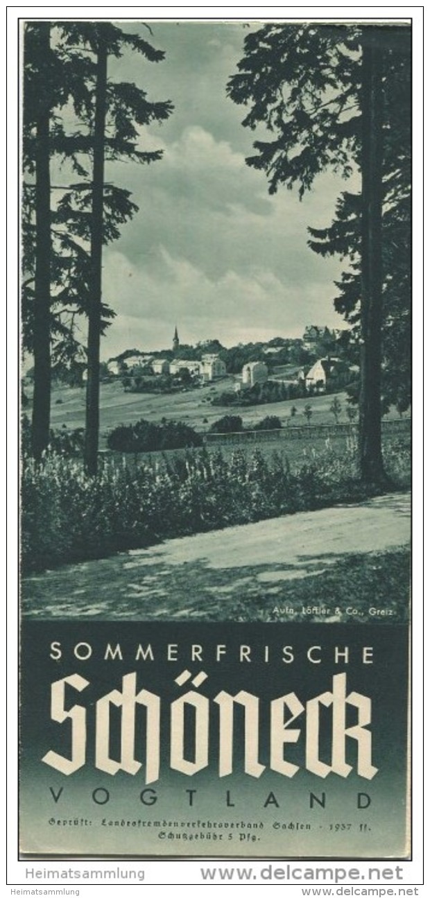 Schöneck Im Vogtland 1937 - Faltblatt Mit 7 Abbildungen - Reiseprospekte
