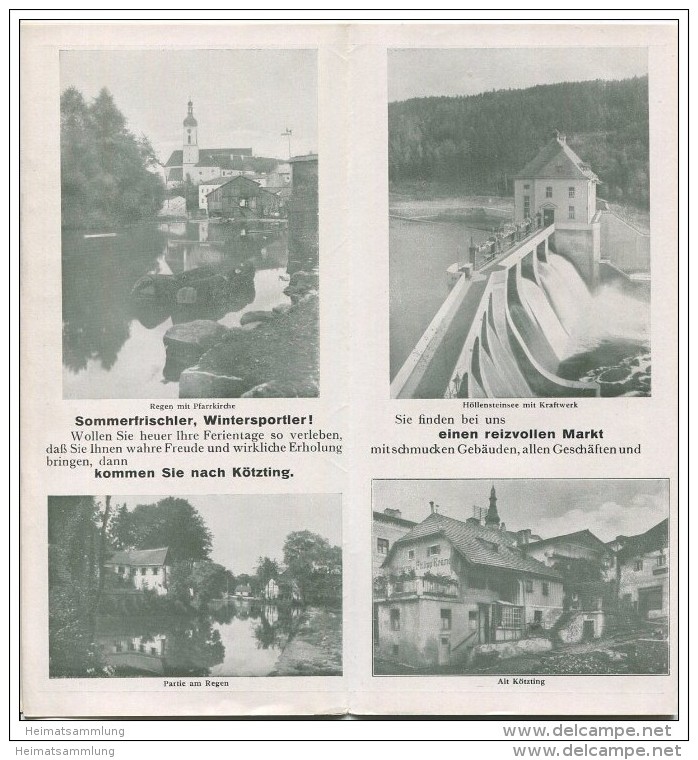 Kötzting 1935 - Faltblatt Mit 13 Abbildungen - Beiliegend Gaststättenverzeichnis - Reiseprospekte