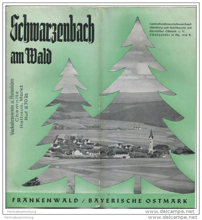 Schwarzenbach Am Wald 1938 - Faltblatt Mit 5 Abbildungen - Reiseprospekte