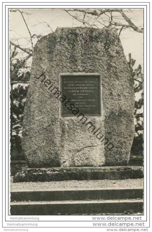 Kappel Am Albis - Zwingli-Denkmal - Foto-AK - Kappel Am Albis 