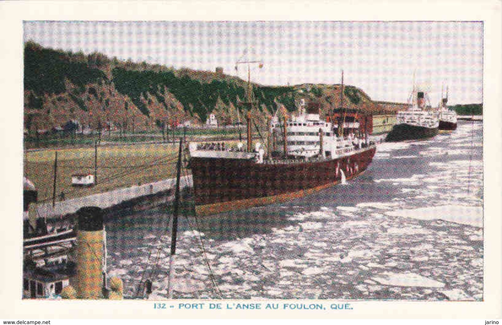 Canada > Quebec, Port De L'Anse Au Foulon, Ship, Obliteree - Québec – Les Portes