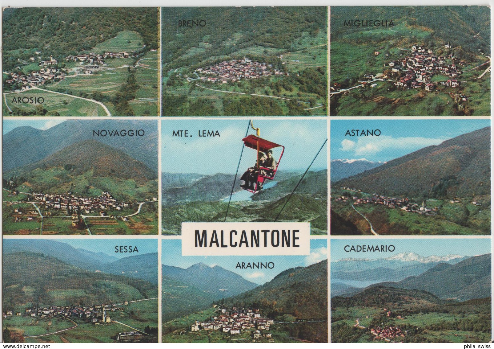 Malcantone - Arosio, Breno, Miglieglia, Novaggio, Mte. Lema, Astona, Sessa, Aranno, Cademario - Breno