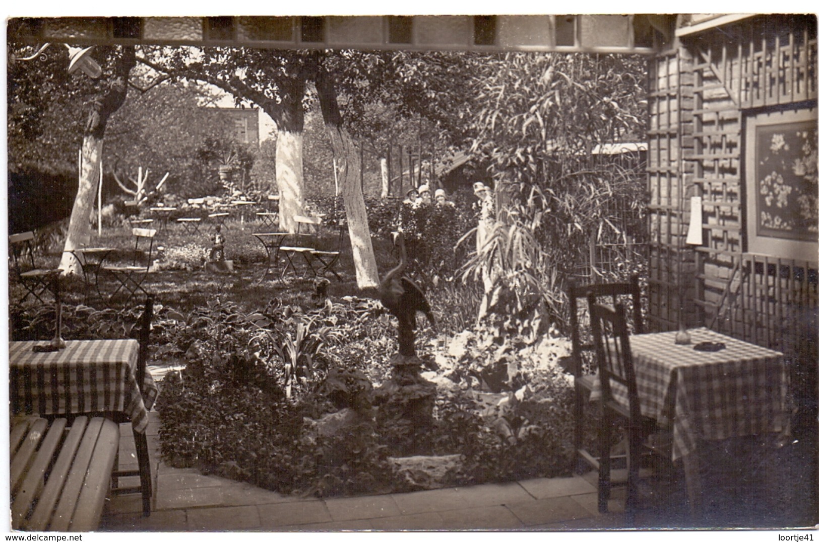 Fotokaart Carte Photo - Mortsel - Rue Wouw 12 - Crèmerie César - Tuin - Mortsel