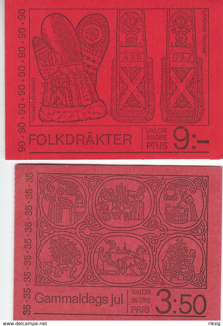 Sweden - 2 Booklets.  T-124 - Blocks & Sheetlets