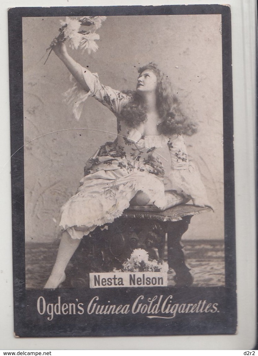 A LA FLORE DE VEVEY - MAGASIN CIGARETTES ETC - ILLUSTRATION " NESTA NELSON " -OGDEN'S GUINEA GOLDCIGARETTES - Visiting Cards