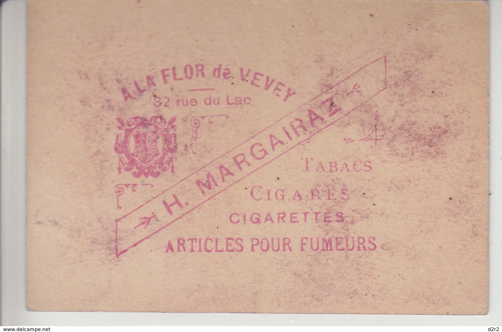 A LA FLORE DE VEVEY - MAGASIN CIGARETTES ETC - ILLUSTRATION " NESTA NELSON " -OGDEN'S GUINEA GOLDCIGARETTES - Visiting Cards