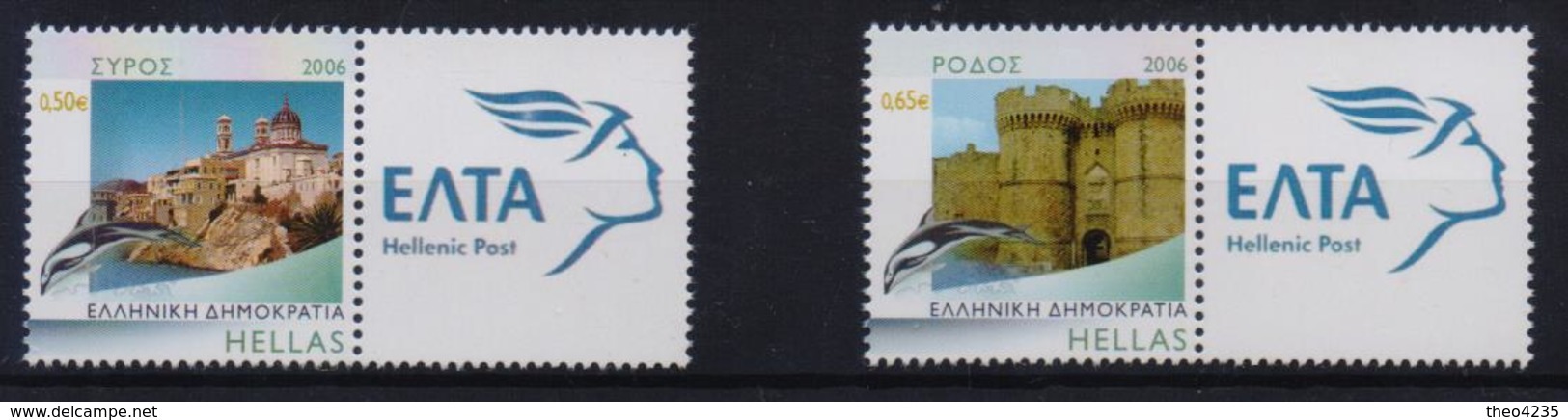 GREECE STAMPS 2006 GREEK ISLANDS(PART II)   STAMPS WITH ELTA LOGO LABEL  -16/6/06-MNH - Unused Stamps