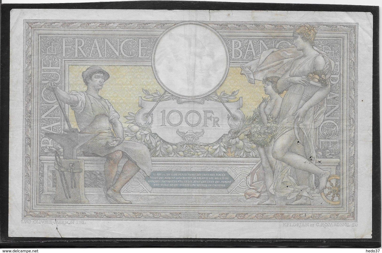 France 100 Francs Merson - 30-7-1925 - Fayette N°24-3 - TB - 100 F 1908-1939 ''Luc Olivier Merson''