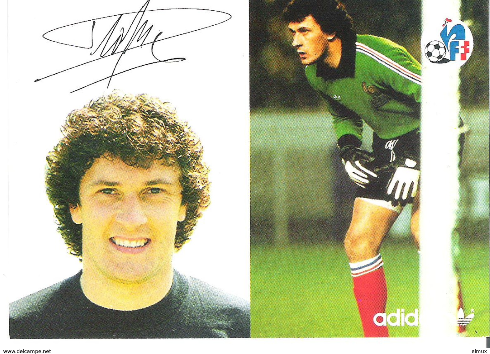 DOMINIQUE DROPSY. CP Autographe Pub Adidas - Calcio